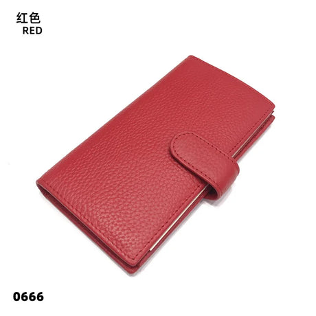 Genuine Leather Luxury Design Card Holder For Woman Custom Letters Large Capacity Vintage Wallet Fashion Business Christmas Gift