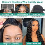 Melodie 13x6 HD Lace Frontal Wig Deep Wave 13X4 Transparent Human Hair Curly Glueless 5X5 Closure PrePluck 250 Density