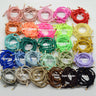 30PCS 5mm Twilled Cords Knotted Elastic Hair Bands Golden Caps Hair Ties for Girls Elasticity Ponytail Holders Hair Scrunchies