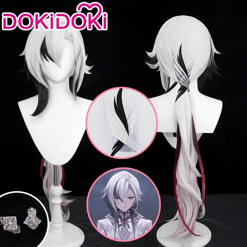 IN STOCK Arlecchino Wig Game Genshin Impact Fatui Harbinger Cosplay Wig DokiDoki Fontaine Halloween Arlecchino Gradient Wig