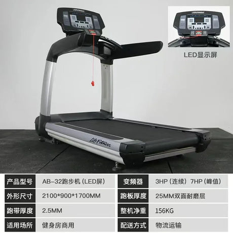 Home gym use AC motor heavy duty treadmill