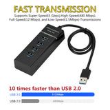 4 Ports 2.0 3.0 USB HUB Splitter High Speed Multi Splitter USB Adapter Expander Cable For Desktop Xiaomi Laptop Adapter USB HUB