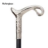 White Luxury Curve Line Type Walking Stick with Hidden Plate Self Defense Fashion Cane Plate Cosplay Crosier Stick 93cm