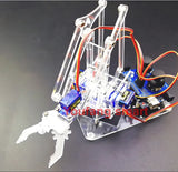 SG90 4 DOF Unassembly Acrylic Mechanical Arm Bracket Robotic Manipulator Claw For Arduino UNO Learning DIY Kit Programmable Toys