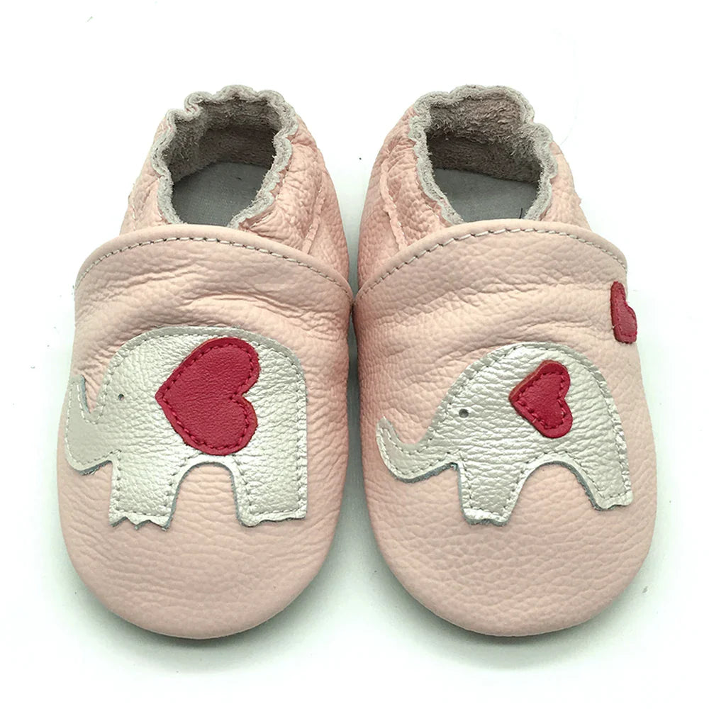 Baby Shoes Cow Leather Bebe Booties Soft Soles Non-Slip Footwear For Infant Toddler First Walkers Boys And Girls Slippers