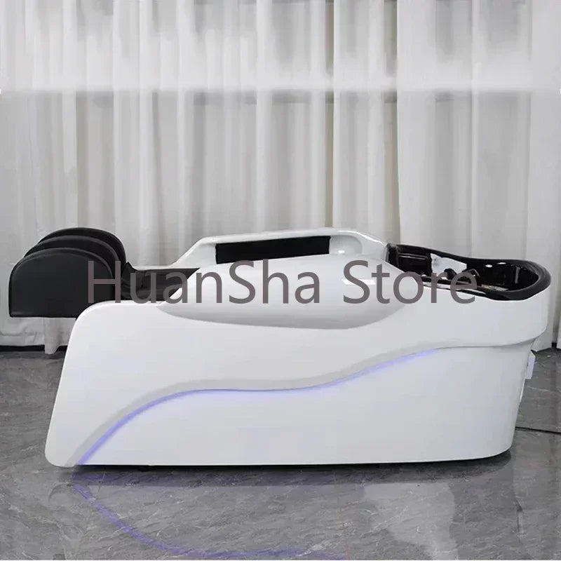 Electric Massage Shampoo Bed Hair Therapy Luxury Beauty Salon Chair Head Spa Washbasin Lavacabezas Beauty Furniture LJ50SC