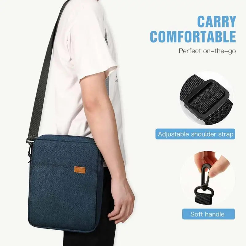 Crossbody Bag Large Capacity Polyester Tablet And E-book Cases Carrying Bag Flannel Lining Computer Bag And Case Waterproof Bag