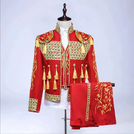 Spanish Bullfighter Costume European Performance Suit Annual Meeting Stage Banquet Drama Men'S Court Clothes Traje De Luces