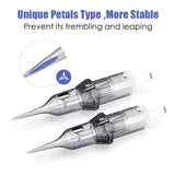 20pcs Tattoo Needle 0.16/0.18/0.2mm Disposable Sterilized Cartridge Needle for Rotary Machine Permanent Makeup Needles