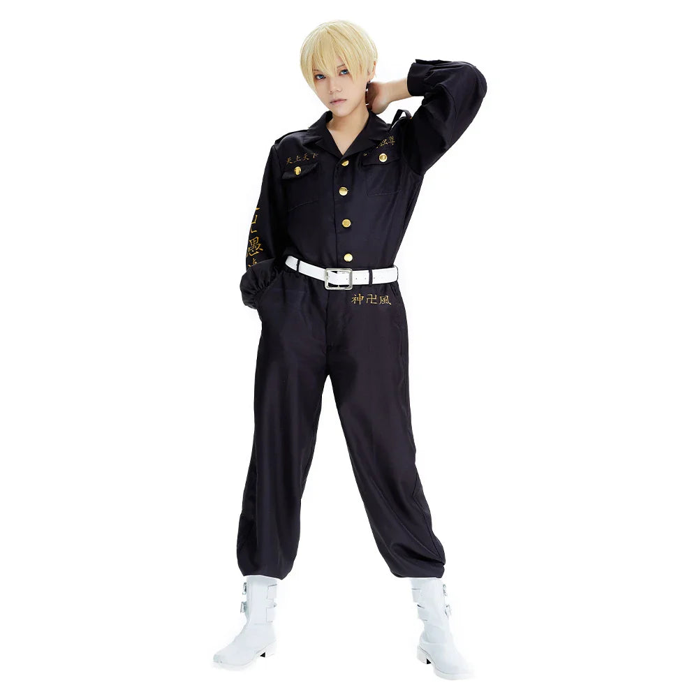 Matsuno Chifuyu Cosplay Costume Anime Tokyo Revengers Cosplay Wig Uniform Men Women Set Halloween Jacket Pants Belt Outfit Wigs