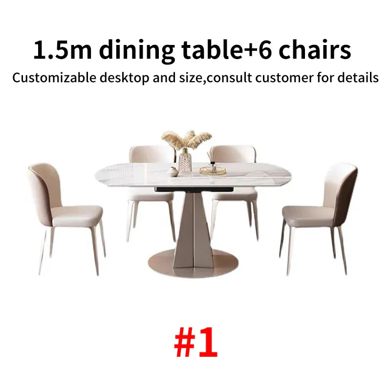 24 Dining Room Table Set Luxury Kitchen Furniture Modern Minimalist Dining Table With 6 Seats Customize Desktop Table And Chairs