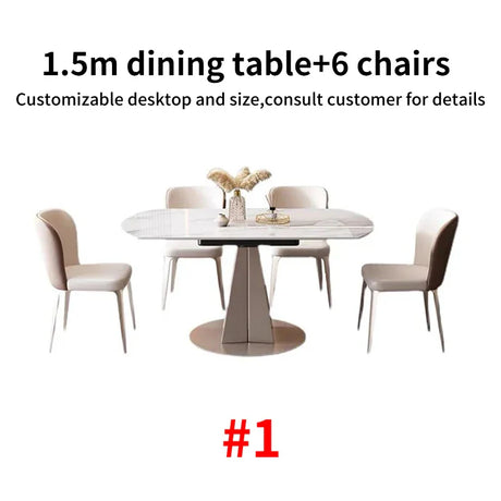 24 Dining Room Table Set Luxury Kitchen Furniture Modern Minimalist Dining Table With 6 Seats Customize Desktop Table And Chairs