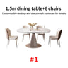 24 Dining Room Table Set Luxury Kitchen Furniture Modern Minimalist Dining Table With 6 Seats Customize Desktop Table And Chairs