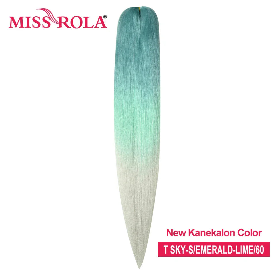 Miss Rola Synthetic Wholesale Bulk 6 Pieces 30Inch 28Inch 26Inch Pre Stretched Jumbo Braiding Hair Kanekalon EZ Twist Braid Hair