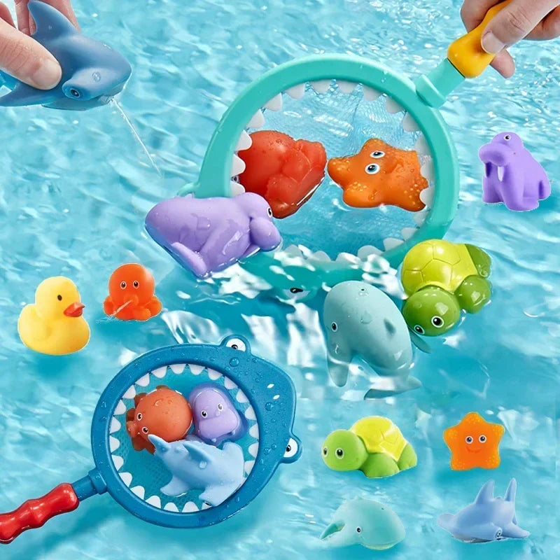 Water Spray Bath Toys Swimming  For Summer Play Water Fishing Bath Kids set Baby Toys Summer