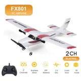 FX801 RC Plane EPP Foam Glider Remote Control Airplane 2.4G 2CH RTF Fixed Wingspan Aircraft Fighter Toys Gifts for Children