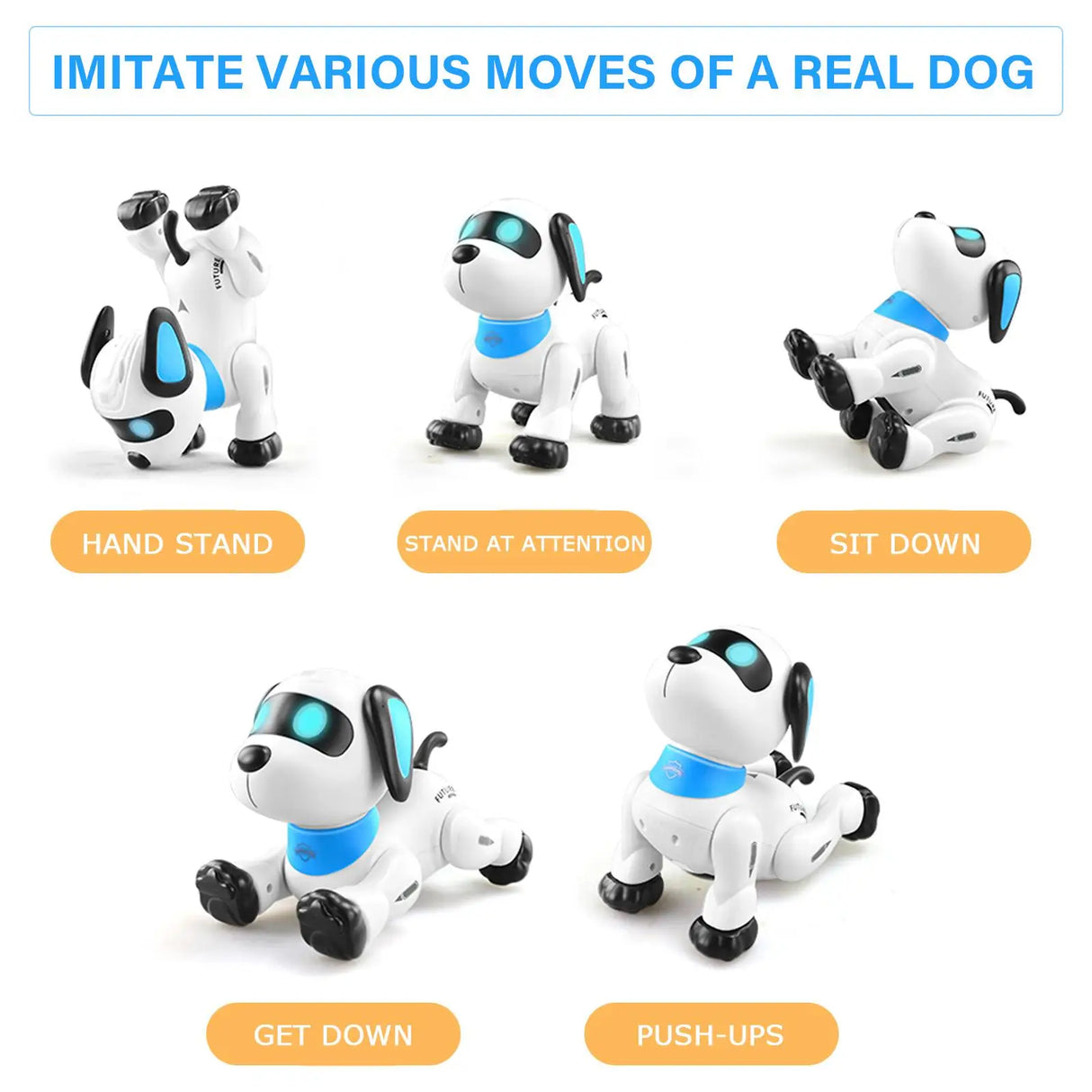 Robot Puppy Programmable Dancing RC Animal Dog Toy with Light and Sound Robotic Pets Animal Dog Toy for Children Boys Gifts