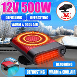 500W 12V car defroster car electrical appliances 360 rotating car windshield heater