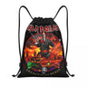 Heavy Metal Maidens Pirate Iron Drawstring Backpack Women Men Sport Gym Sackpack Foldable Training Bag Sack