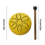 Mini Steel Tongue Drum 3 Inch 6 Notes Hollow Drum Music Drum Ethereal Drum Yoga Meditation Drum Percussion Instruments Kits