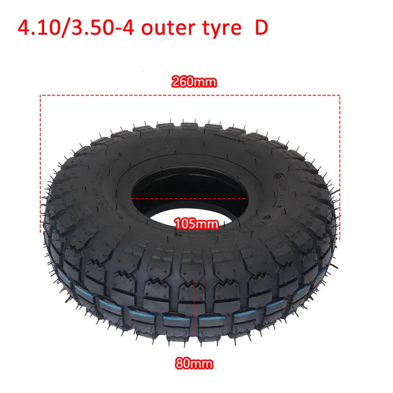 4.10/3.50-4 Tires 4.10-4 3.50-4 Tyre And Inner Tube for Electric Tricycle, Trolley,Electric Scooter,warehouse Car Tire Parts