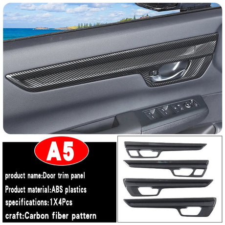 Suitable for 2023 Honda CRV interior decoration center console gear head door decoration carbon fiber pattern accessories