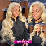 Luvin Brazilian 30 40 Inch 613 Honey Blonde Color 13x6 Lace Front Wigs 250% Body Wave 13x4 Lace Frontal Human Hair Wig For Women