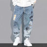 2023 Spring Autumn New Streetwear Baggy Jeans Men Korean Denim Cargo Jean Pants Baggy Harem Jean Trousers Male Brand Clothing
