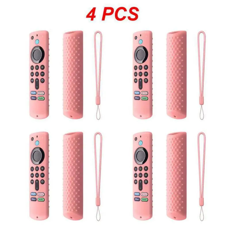 1~4PCS For Amazon Fire TV Stick 4K TV Stick Remote Silicone Case Protective Cover Skin Remote Control Protection Silicone Cover