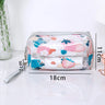 Strawberry Butterfly Fruit Print Clear Makeup Bag Fashion Transparent Travel Fashion Wash Storage Bags Women PVC Cosmetic Bag