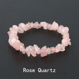 Natural Crystal Gemstone Irregular Energy Stone Bracelet Beads Chips Jewelry Amethys Aquamarine Rose Quartz Bracelets for Women