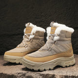 Mens Boots Outdoor Snow Shoes Plus Cotton Winter Non-slip Desert Army Boot Warm Plush High Tops Wear-resistant Thick Bottom Shoe