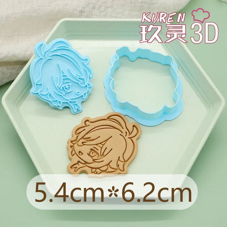 Genshin Impact Neuvillette Cake Tool Animal Cookie Cutter Christmas Cutters Biscuit Stamp Fondant Mould Baking Sugarcraft Molds