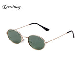 2022 New Polarized Men's Sunglasses Fashion Metal Oval Small Frame Shades Glasses Vintage Trend Punk  All-Match Sun glasses  MEN