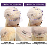 Rosabeauty 250% Full 13x6 HD 613 Blonde Lace Frontal Wig Brazilian Colored Straight 13x4 Lace Front Human Hair Wigs For Women