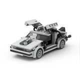 BuildMoc Back to the Future Super Car Building Blocks High-Tech Time Machine Famous Vehicle Series Bricks Toy For Children Gifts