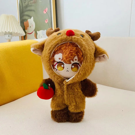 Doll Clothes for 20cm Idol Doll Outfit Accessories Green Dinosaur One-Piece Suit for Super Star Dolls Toys Collection Gift