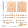 Montessori Counting Board for Girls Boy Tracing Board Double Sided Uppercase & Lowercase Letters Number Educational Wooden Game