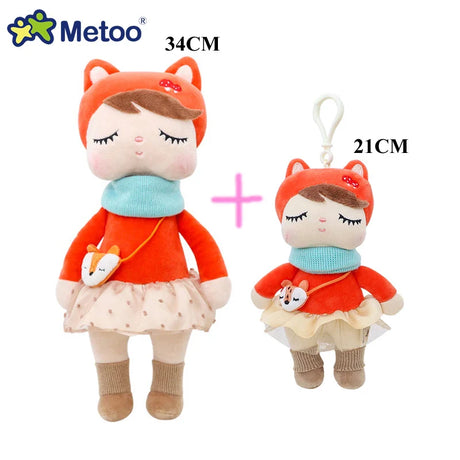 Metoo Doll Stuffed Toys Kawaii Mother and Kid 2 Piece Angela Plush Sleeping Toys For Girls Newborn Baby Christmas Birthday Gift