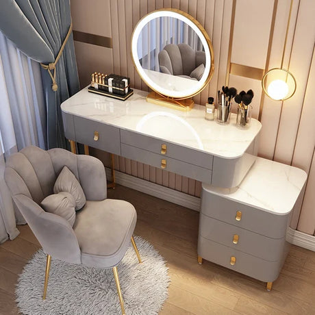 Luxury Nordic Dressing Table Organizers Storage Girls Makeup Dressing Table Bedroom Modern Coiffeuse De Chambre Furniture