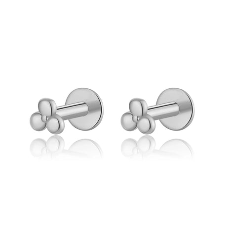 ANDYWEN 925 Sterling Silver 6mm 8mm Proud Queen Flash Baby Angel Piercing Screw Pendientes Stud Earring Women Clips