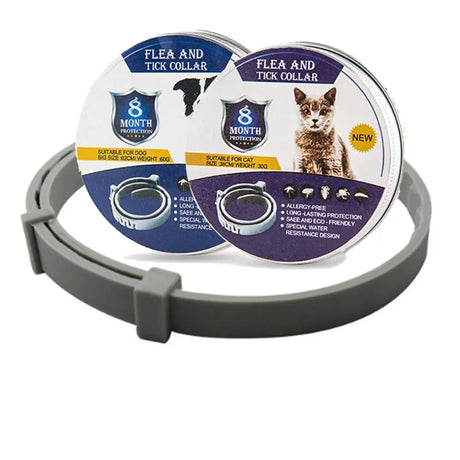 Adjustable Dog & Cat Collar Flea & Tick Prevention Pet Collar Pest Control Protect Rubber Flea Killer Collar Pet Cat Accessories