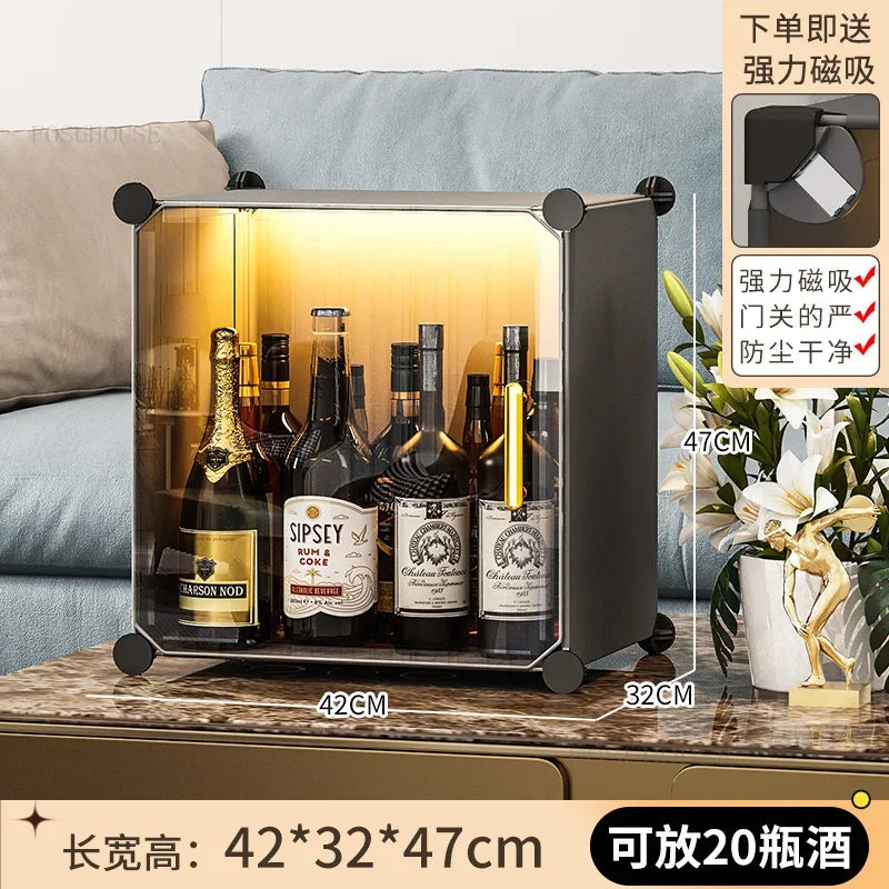 Living Room Wine Small Display Cabinet Light Luxury Desktop Wine Cabinets Home Wall-mounted Restaurant Bar Floor Storage Cabinet