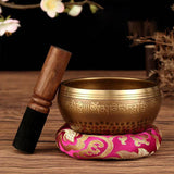 Tibetan Singing Bowl Buddhist Meditation Massage Yoga Chakra Nepal Singing Bowls Sound Healing Instruments with Accessories Gift