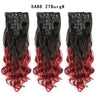 Set Hair Clip In Hair Extensions With Clips Hairpieces Synthetic Extension False/Fake Hair Blonde Eunice Hair Long Hair Pieces