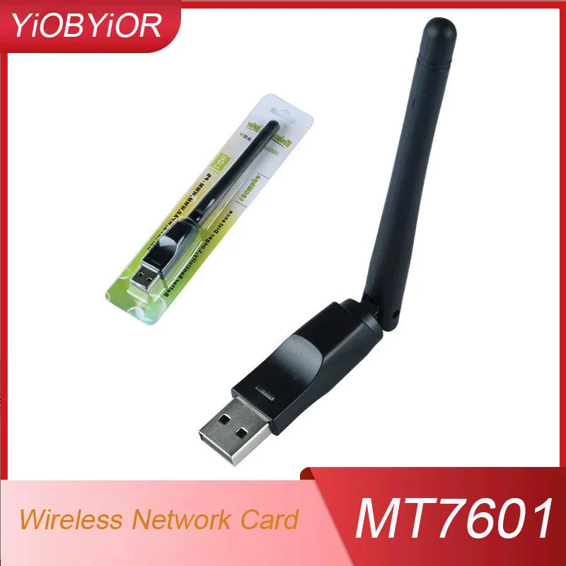 MT7601 Wireless Network Card High-Speed 150Mbps Mini USB WiFi Adapter with 2dB Antenna for Windows PC