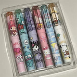 Sanrio 6/12pcs Highlighter New Lolita Series Hello Kitty Kuromi Cute Graffiti Painting Pens Classroom Markers Student Stationery