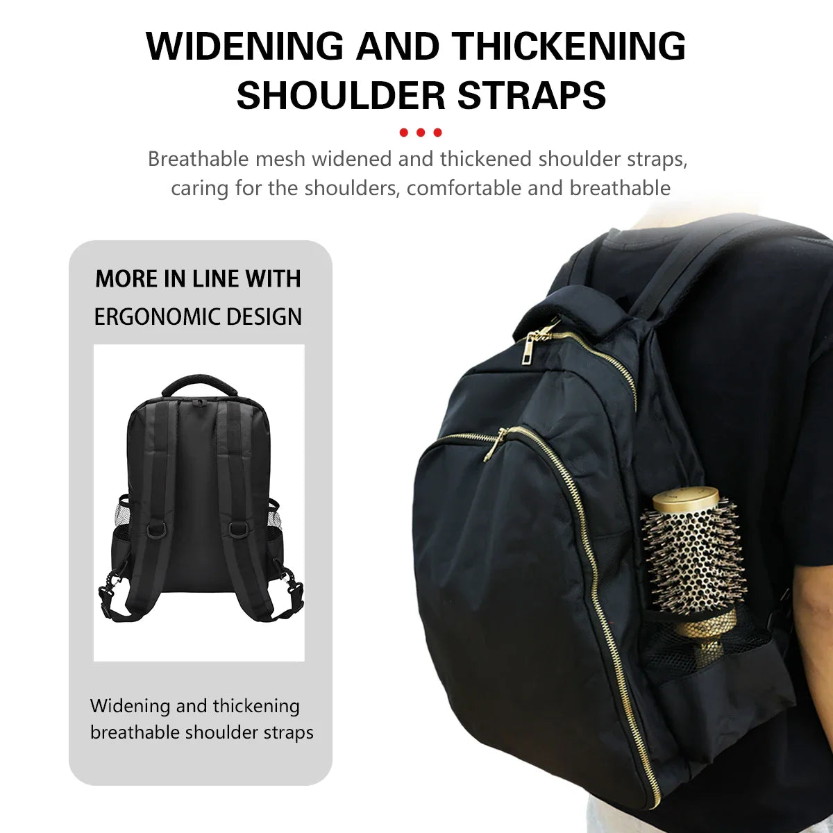 Barber Hairdressing Backpack Multifunctional Storage Bag Beauty Large Capacity Tools Black Travel Bags