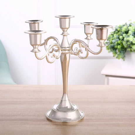 Vintage Dining Table Decor Candlestick Stand Desktop Candelabra Home Party Wedding Decoration Retro Candlestick Candle Holder