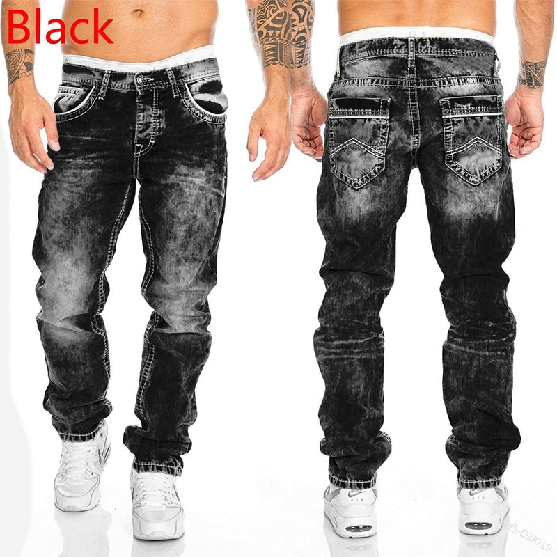 Straight Jeans Man Vintage Wash Denim pants Spring Summer Boyfriend baggy Jeans men Streetwear Cacual Designer Cowboy Trousers